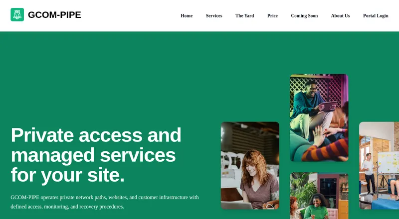 Preview of GCOM-PIPE | Custom VPNs, Private Calling & Website Hosting